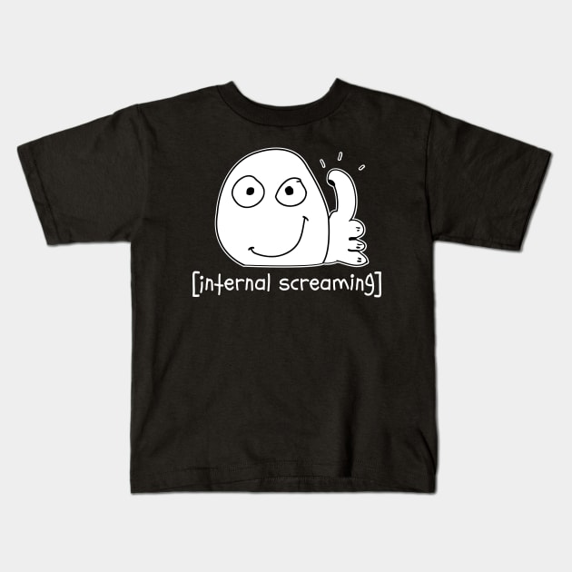 Introvert Meme internal screaming Thumbs Up Dank Meme Kids T-Shirt by alltheprints